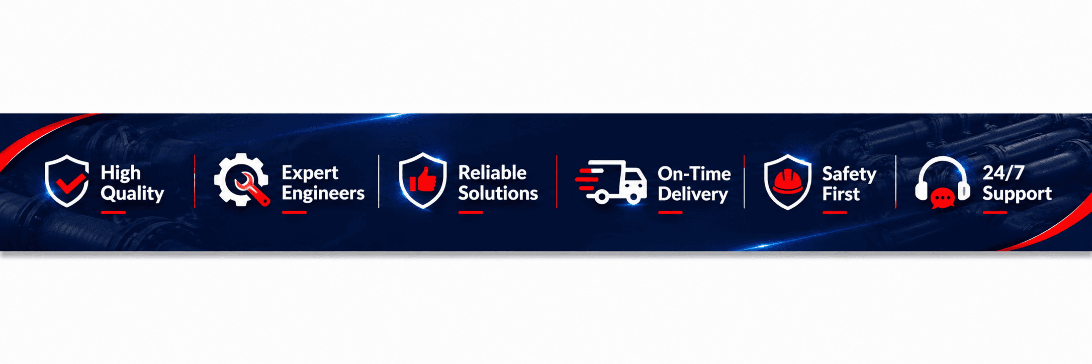 Professional corporate banner showcasing Ebice Hoses Limited's commitment to high-quality hydraulic products, expert engineering services, reliable industrial solutions, fast nationwide delivery, safety-first operations, and 24/7 technical support.